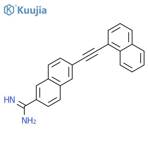 2-Naphthalenecarboximidamide, 6-(2-naphthalenylethynyl)- structure