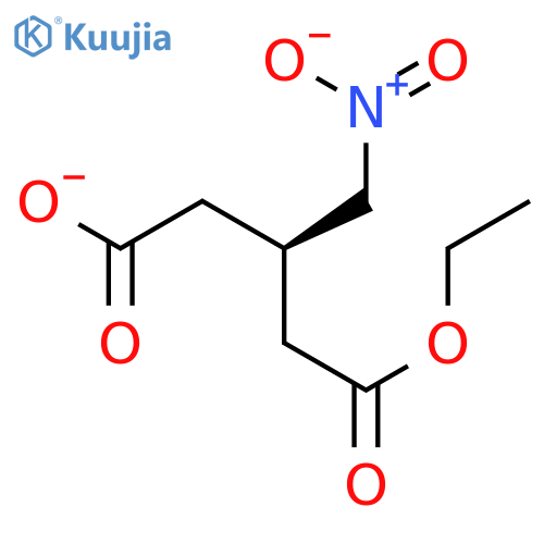 PENTANEDIOIC ACID, 3-(NITROMETHYL)-, MONOETHYL ESTER, (3R)- structure
