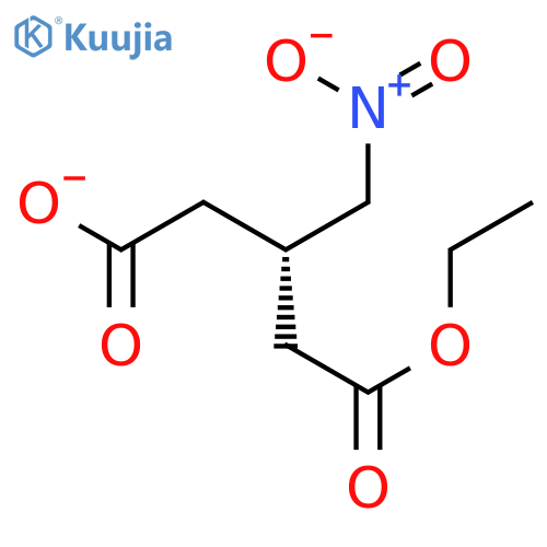 PENTANEDIOIC ACID, 3-(NITROMETHYL)-, MONOETHYL ESTER, (3S)- structure