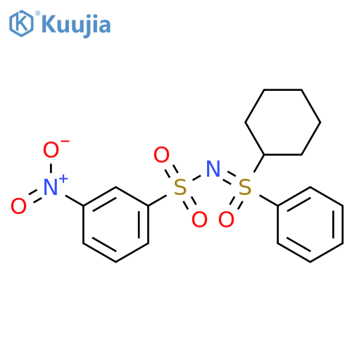 SULFOXIMINE, S-CYCLOHEXYL-N-[(3-NITROPHENYL)SULFONYL]-S-PHENYL- structure