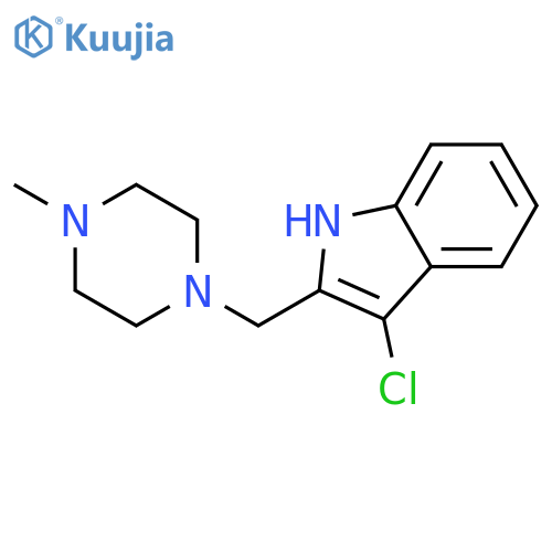 1H-Indole, 3-chloro-2-[(4-methyl-1-piperazinyl)methyl]- structure