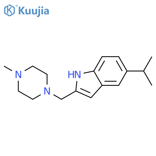 1H-INDOLE, 5-(1-METHYLETHYL)-2-[(4-METHYL-1-PIPERAZINYL)METHYL]- structure