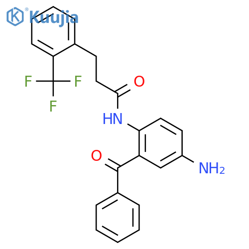 BENZENEPROPANAMIDE, N-(4-AMINO-2-BENZOYLPHENYL)-2-(TRIFLUOROMETHYL)- structure