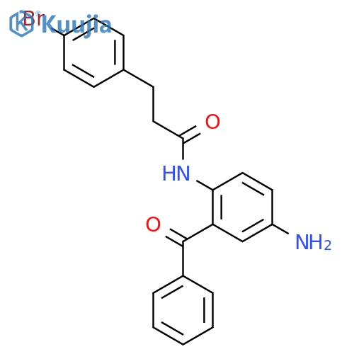 Benzenepropanamide, N-(4-amino-2-benzoylphenyl)-4-bromo- structure
