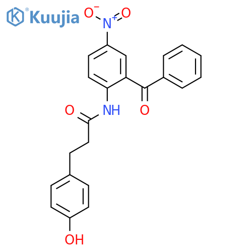 BENZENEPROPANAMIDE, N-(2-BENZOYL-4-NITROPHENYL)-4-HYDROXY- structure