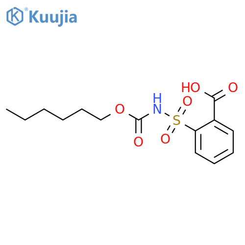 BENZOIC ACID, 2-[[[(HEXYLOXY)CARBONYL]AMINO]SULFONYL]- structure