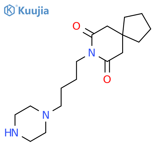 8-Azaspiro[4.5]decane-7,9-dione, 8-[4-(1-piperazinyl)butyl]- structure