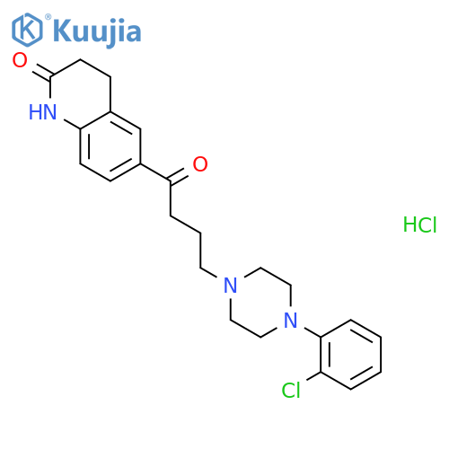 6-{4-[4-(2-chlorophenyl)piperazin-1-yl]butanoyl}-3,4-dihydroquinolin-2(1H)-one hydrochloride structure