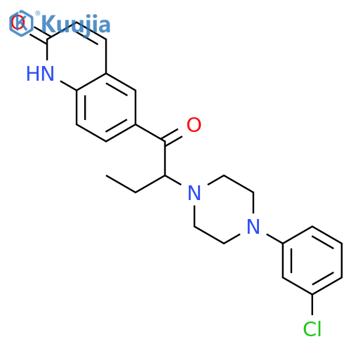 6-{2-[4-(3-chlorophenyl)piperazin-1-yl]butanoyl}quinolin-2(1H)-one structure