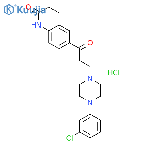 6-{3-[4-(3-chlorophenyl)piperazin-1-yl]propanoyl}-3,4-dihydroquinolin-2(1H)-one hydrochloride structure