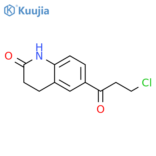 2(1H)-QUINOLINONE, 6-(3-CHLORO-1-OXOPROPYL)-3,4-DIHYDRO- structure