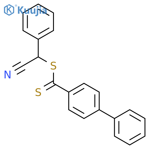 [1,1'-Biphenyl]-4-carbodithioic acid, cyanophenylmethyl ester structure