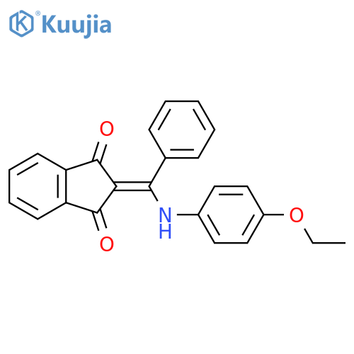 2-[(4-ethoxyanilino)-phenylmethylidene]indene-1,3-dione structure