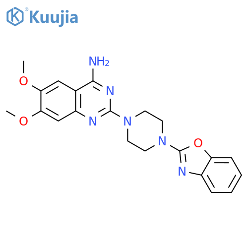 4-Quinazolinamine, 2-[4-(2-benzoxazolyl)-1-piperazinyl]-6,7-dimethoxy- structure