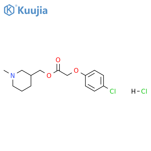 Acetic acid,2-(4-chlorophenoxy)-, (1-methyl-3-piperidinyl)methyl ester, hydrochloride (1:1) structure
