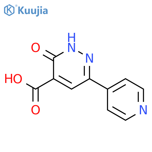 3-oxo-6-(pyridin-4-yl)-2,3-dihydropyridazine-4-carboxylic acid structure