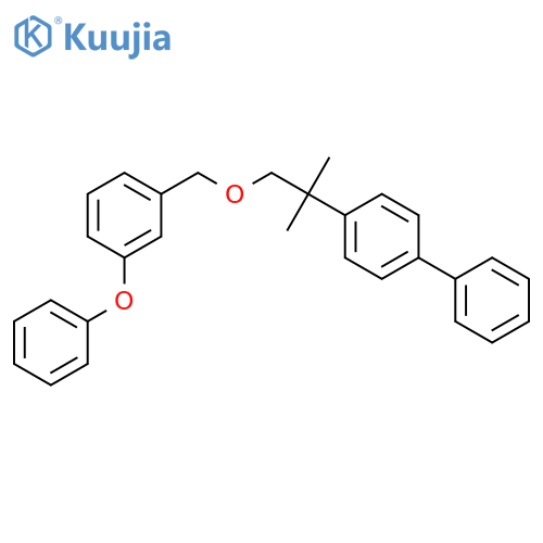 4-(1,1-Dimethyl-2-((3-phenoxyphenyl)methoxy)ethyl)-1,1'-biphenyl structure
