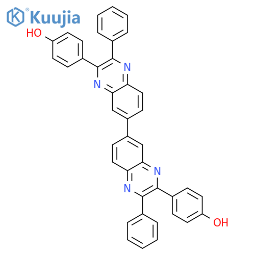 PHENOL, 4,4'-(2,2'-DIPHENYL[6,6'-BIQUINOXALINE]-3,3'-DIYL)BIS- structure