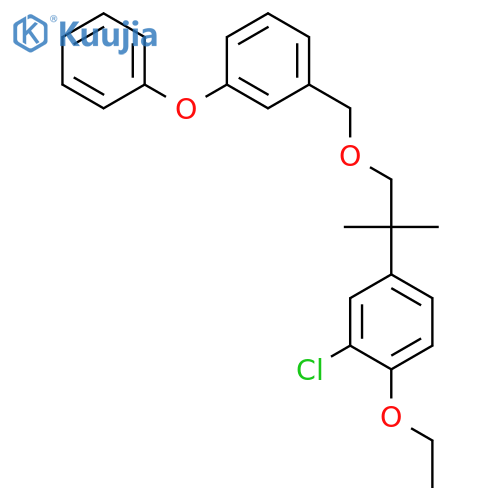 Benzene, 1-((2-(3-chloro-4-ethoxyphenyl)-2-methylpropoxy)methyl)-3-phe noxy- structure