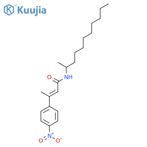 2-BUTENAMIDE, N-(1-METHYLDECYL)-3-(4-NITROPHENYL)- structure