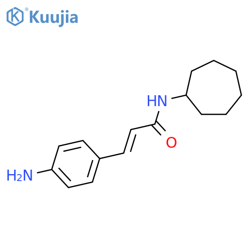 2-Propenamide, 3-(4-aminophenyl)-N-cycloheptyl- structure