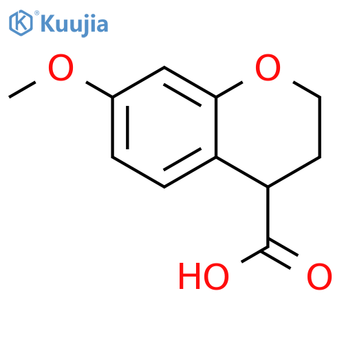 7-methoxy-3,4-dihydro-2H-1-benzopyran-4-carboxylic Acid structure