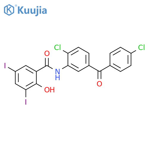 Benzamide,N-[2-chloro-5-(4-chlorobenzoyl)phenyl]-2-hydroxy-3,5-diiodo- structure