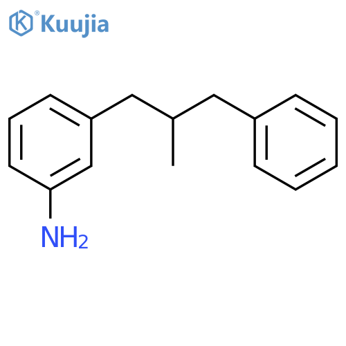 Benzenamine, 3-(2-methyl-3-phenylpropyl)- structure