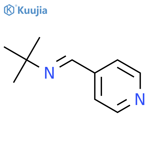 2-Propanamine, 2-methyl-N-(4-pyridinylmethylene)- structure