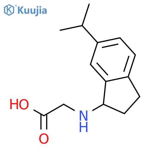 GLYCINE, N-[2,3-DIHYDRO-6-(1-METHYLETHYL)-1H-INDEN-1-YL]- structure