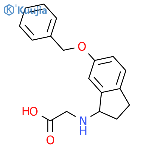 Glycine, N-[2,3-dihydro-6-(phenylmethoxy)-1H-inden-1-yl]- structure