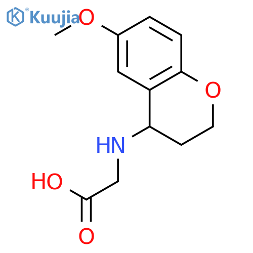 Glycine, N-(3,4-dihydro-6-methoxy-2H-1-benzopyran-4-yl)- structure