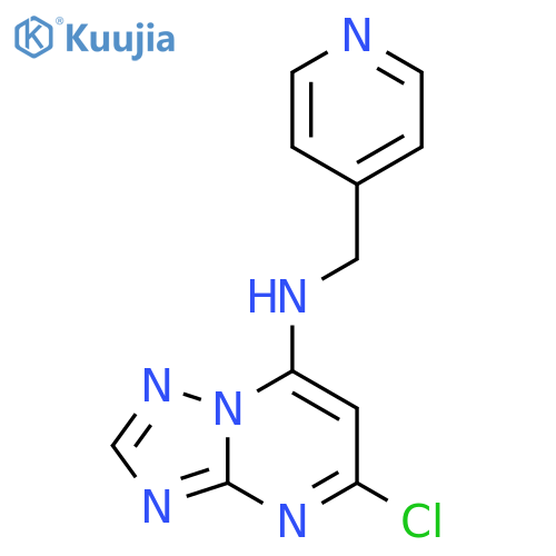 [1,2,4]Triazolo[1,5-a]pyrimidin-7-amine, 5-chloro-N-(4-pyridinylmethyl)- structure