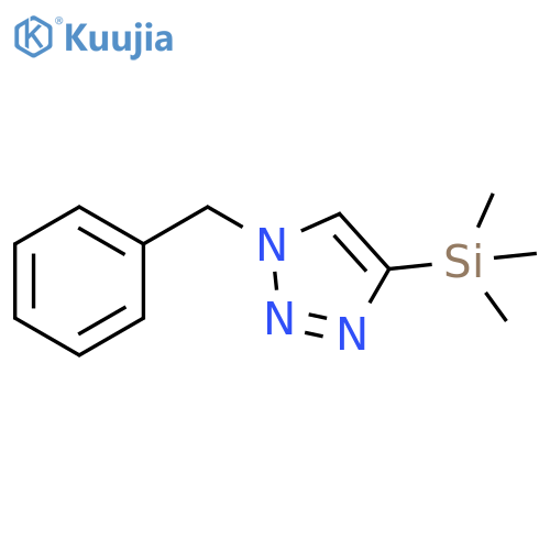 1H-1,2,3-Triazole, 1-(phenylmethyl)-4-(trimethylsilyl)- structure