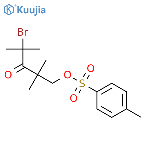 3-Pentanone, 4-bromo-2,2,4-trimethyl-1-[[(4-methylphenyl)sulfonyl]oxy]- structure