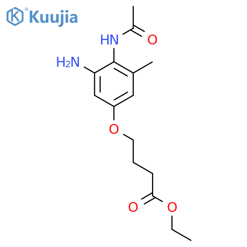 Ethyl 4-[4-(acetylamino)-3-amino-5-methylphenoxy]butanoate structure