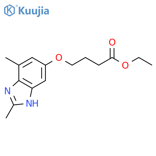 Butanoic acid, 4-[(2,7-dimethyl-1H-benzimidazol-5-yl)oxy]-, ethyl ester structure