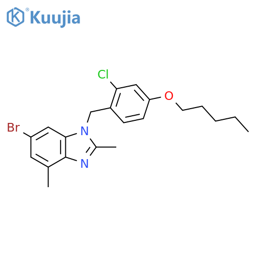 6-Bromo-1-[(2-chloro-4-pentoxyphenyl)methyl]-2,4-dimethylbenzimidazole structure
