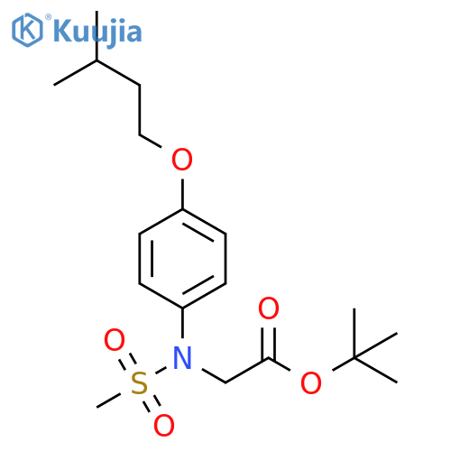 Glycine, N-[4-(3-methylbutoxy)phenyl]-N-(methylsulfonyl)-,1,1-dimethylethyl ester structure
