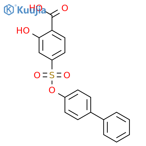 Benzoic acid, 4-[([1,1'-biphenyl]-4-yloxy)sulfonyl]-2-hydroxy- structure