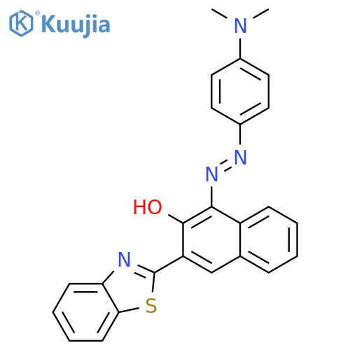 2-NAPHTHALENOL, 3-(2-BENZOTHIAZOLYL)-1-[[4-(DIMETHYLAMINO)PHENYL]AZO]- structure