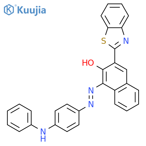 2-NAPHTHALENOL, 3-(2-BENZOTHIAZOLYL)-1-[[4-(PHENYLAMINO)PHENYL]AZO]- structure