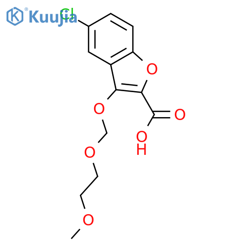 2-BENZOFURANCARBOXYLIC ACID, 5-CHLORO-3-[(2-METHOXYETHOXY)METHOXY]- structure