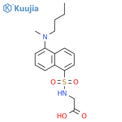 GLYCINE, N-[[5-(BUTYLMETHYLAMINO)-1-NAPHTHALENYL]SULFONYL]- structure