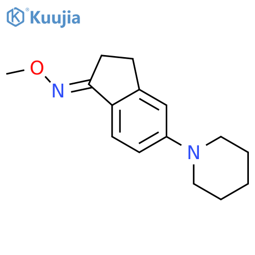 1H-Inden-1-one, 2,3-dihydro-5-(1-piperidinyl)-, O-methyloxime structure