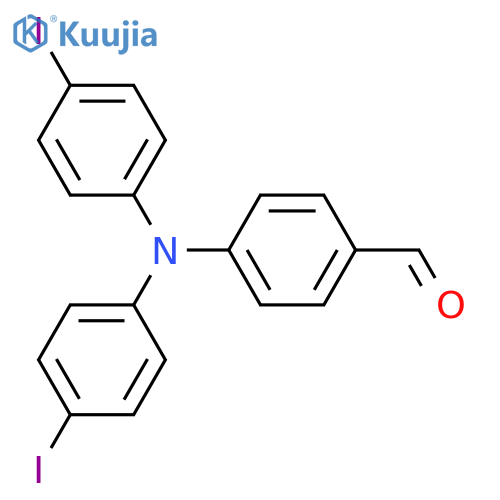 4-(4-iodo-N-(4-iodophenyl)anilino)benzaldehyde structure