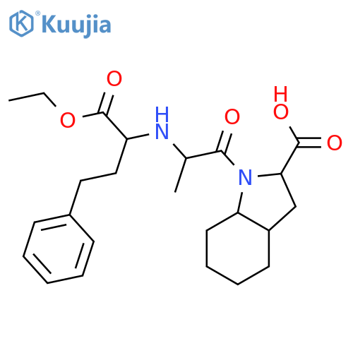 1H-Indole-2-carboxylicacid,1-[(2S)-2-[[(1S)-1-(ethoxycarbonyl)-3-phenylpropyl]amino]-1-oxopropyl]octahydro-,(2S,3aS,7aS)- structure