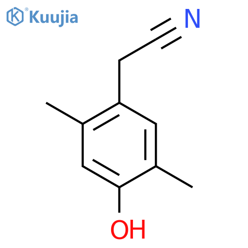 Benzeneacetonitrile, 4-hydroxy-2,5-dimethyl- structure