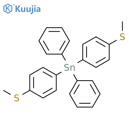 STANNANE, BIS[4-(METHYLTHIO)PHENYL]DIPHENYL- structure