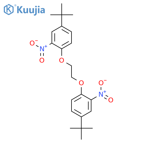 BENZENE, 1,1'-[1,2-ETHANEDIYLBIS(OXY)]BIS[4-(1,1-DIMETHYLETHYL)-2-NITRO- structure